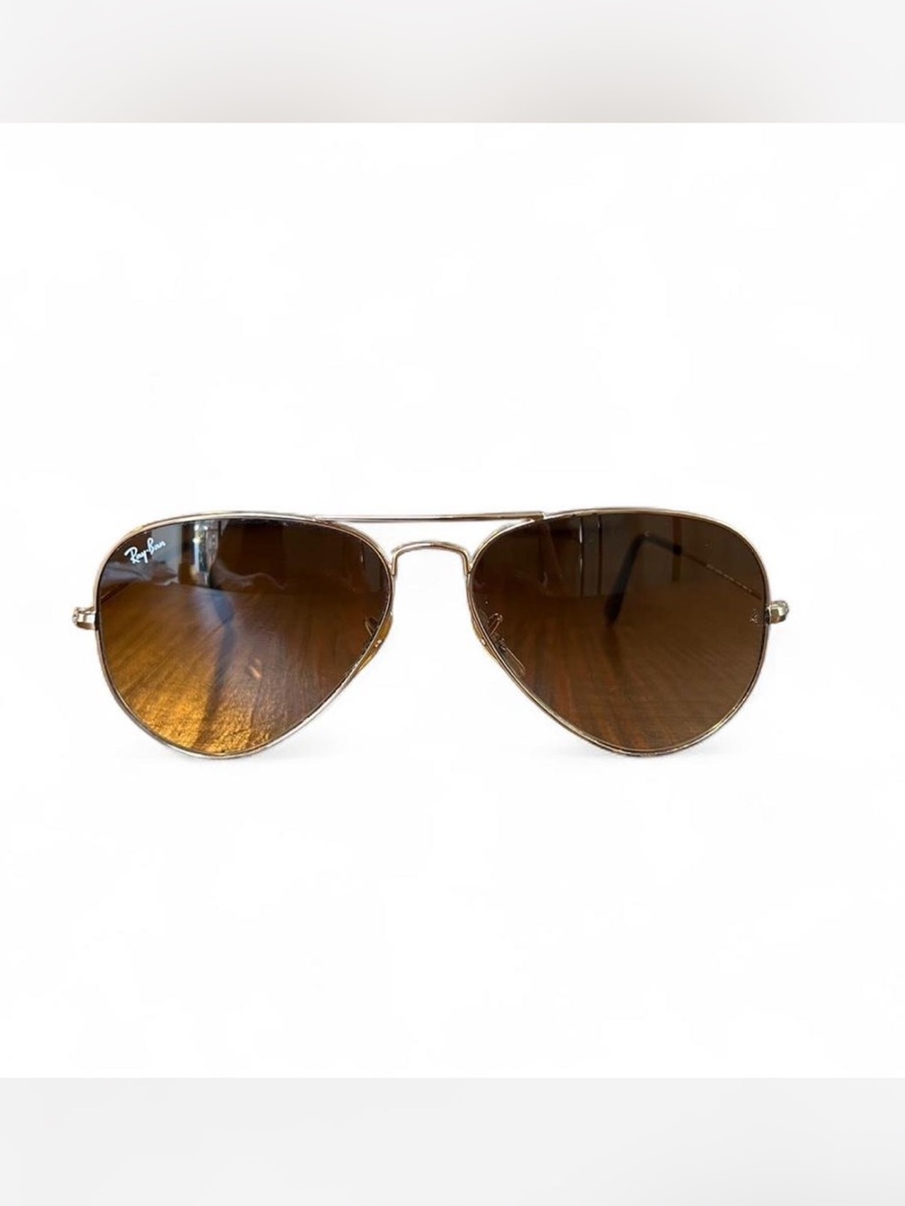 Ray-Ban Aviator Sunglasses - Brown Lenses, Gold Frame